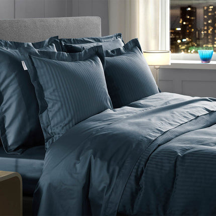 Heckett Lane Dekbedovertrek Banda - Marine Blauw