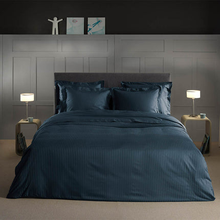 Heckett Lane Dekbedovertrek Banda - Marine Blauw