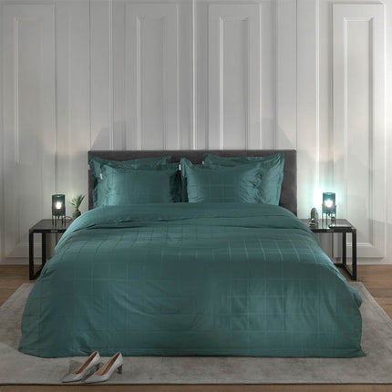 Heckett Lane Dekbedovertrek Diamante Katoen-Satijn - Groen
