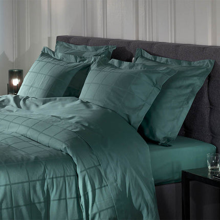 Heckett Lane Dekbedovertrek Diamante Katoen-Satijn - Groen