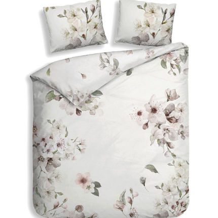 Heckett Lane Dekbedovertrek Fai - Katoen Satijn - Off White