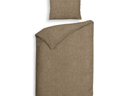Heckett Lane Dekbedovertrek Franela - Taupe