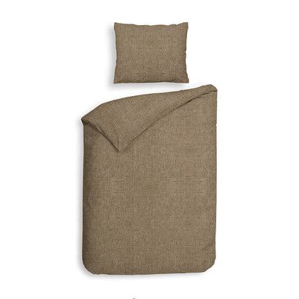 Heckett Lane Dekbedovertrek Franela - Taupe