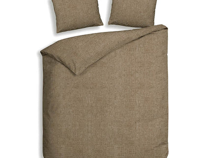 Heckett Lane Dekbedovertrek Franela - Taupe
