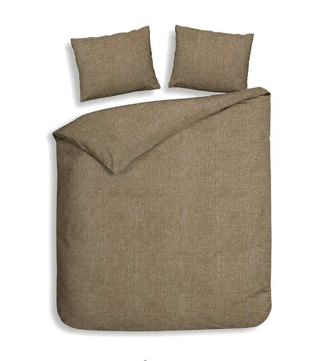 Heckett Lane Dekbedovertrek Franela - Taupe