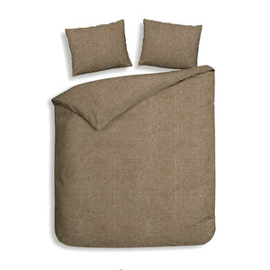 Heckett Lane Dekbedovertrek Franela - Taupe