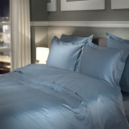 Heckett Lane Dekbedovertrek Punto Katoen-Satijn - Blauw