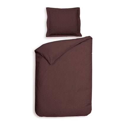 Heckett Lane Dekbedovertrek Punto Katoen-Satijn - Bruin