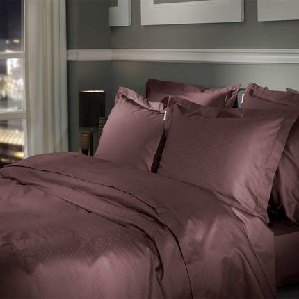 Heckett Lane Dekbedovertrek Punto Katoen-Satijn - Bruin