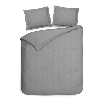 Heckett Lane Dekbedovertrek Punto Katoen-Satijn - Grijs