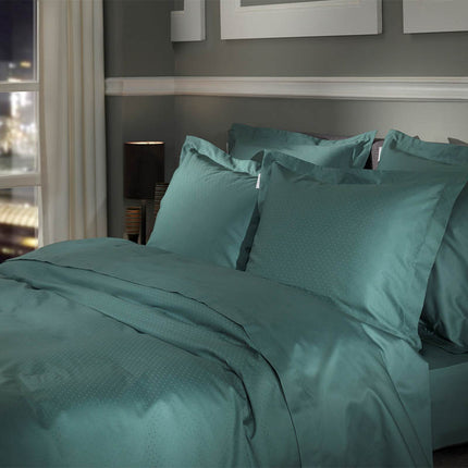 Heckett Lane Dekbedovertrek Punto Katoen-Satijn - Groen
