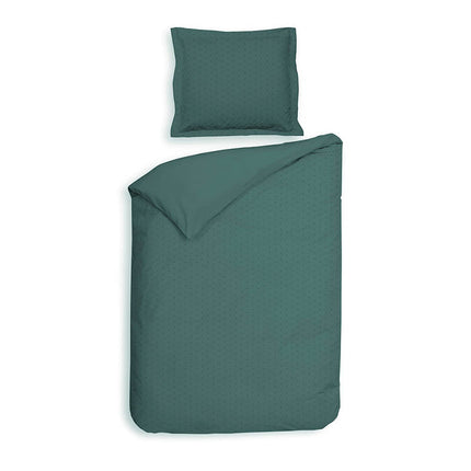 Heckett Lane Dekbedovertrek Punto Katoen-Satijn - Groen