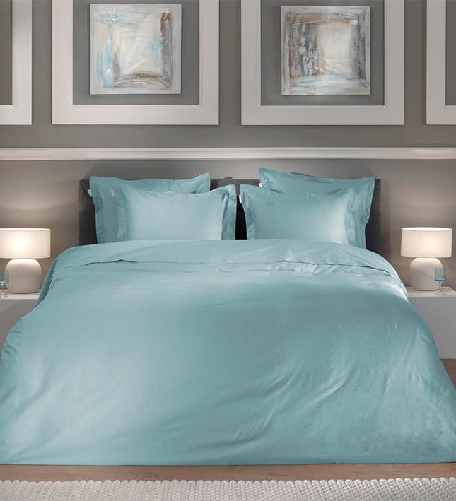 Heckett Lane Dekbedovertrek Punto Katoen-Satijn - Licht Blauw