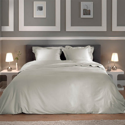 Heckett Lane Dekbedovertrek Punto Katoen-Satijn - Licht Grijs