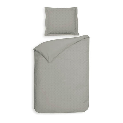 Heckett Lane Dekbedovertrek Punto Katoen-Satijn - Licht Grijs