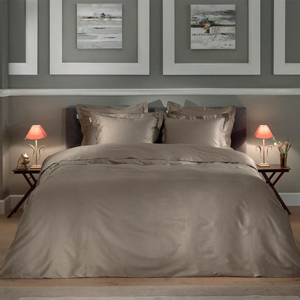 Heckett Lane Dekbedovertrek Punto Katoen-Satijn - Taupe
