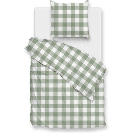 Heckett Lane Dekbedovertrek Quattro di Lino - Groen