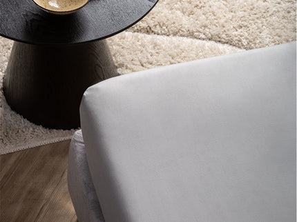 Hoeslaken Katoen Satijn Uni - Grijs