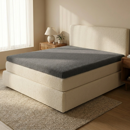 Topper Hoeslaken Teddy - Antraciet