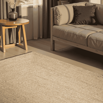 Home Collectie Handgeweven Jute Vloerkleed Sharmila - Crème