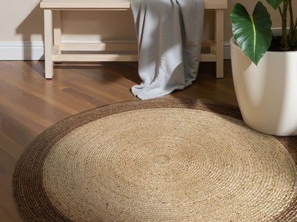 Home Collectie Jute Vloerkleed Jutta  Rond - Bruin