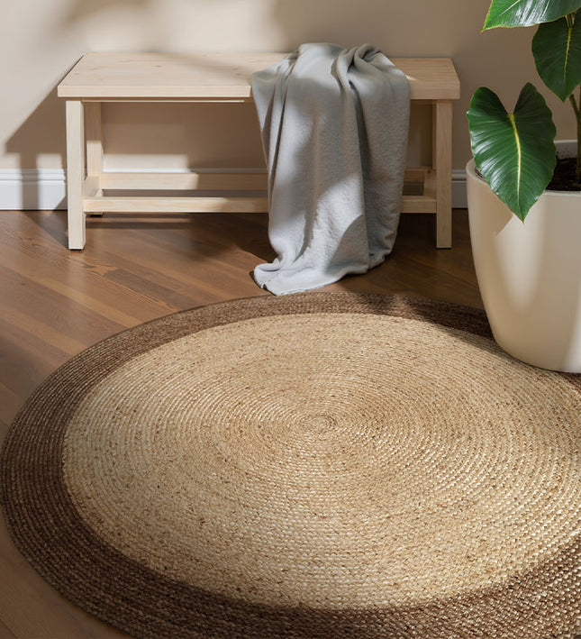 Home Collectie Jute Vloerkleed Jutta  Rond - Bruin