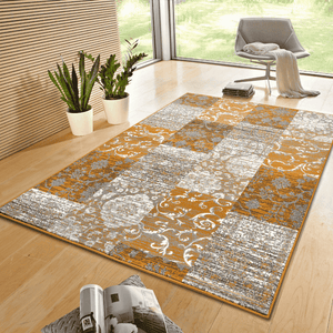 Home Collectie Vloerkleed Bloques - Okergeel