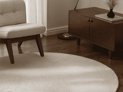 Home Collectie Vloerkleed Eleni Rond - Creme