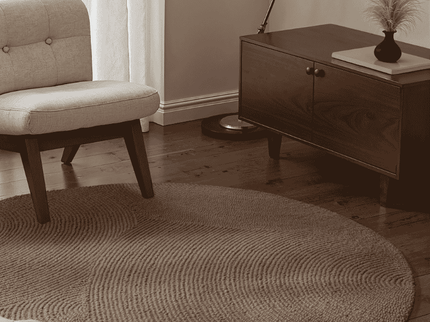 Home Collectie Vloerkleed Eleni Rond - Taupe