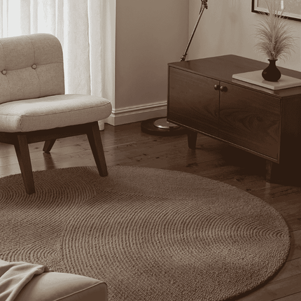 Home Collectie Vloerkleed Eleni Rond - Taupe