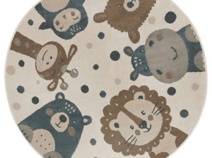 Home Collectie Vloerkleed Kids Animal Party Rond
