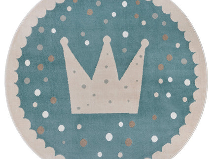 Home Collectie Vloerkleed Kids Crown Rond - Blauw
