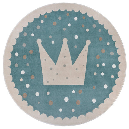 Home Collectie Vloerkleed Kids Crown Rond - Blauw