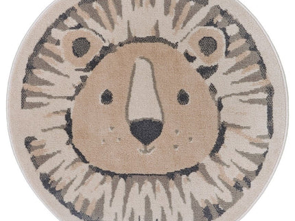 Home Collectie Vloerkleed Kids Little Lion Rond - Beige