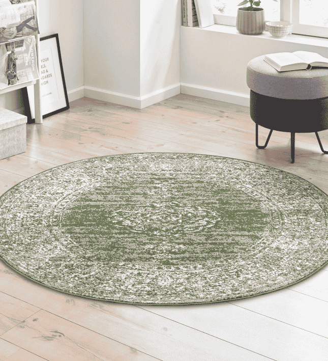 Home Collectie Vloerkleed Méridional Rond - Groen
