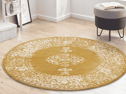Home Collectie Vloerkleed Méridional Rond - Okergeel
