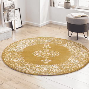 Home Collectie Vloerkleed Méridional Rond - Okergeel