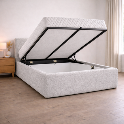 Boxspring met Opbergruimte Hotel Lounge - Lichtgrijs