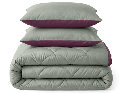 Lazy Zomerdekbed Zonder Overtrek - Double Face - Groen/Rose