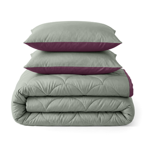 Lazy Zomerdekbed Zonder Overtrek - Double Face - Groen/Rose