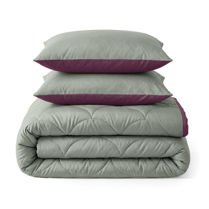 Lazy Zomerdekbed Zonder Overtrek - Double Face - Groen/Rose