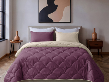 Lazy Zomerdekbed Zonder Overtrek - Double Face - Taupe/Rose