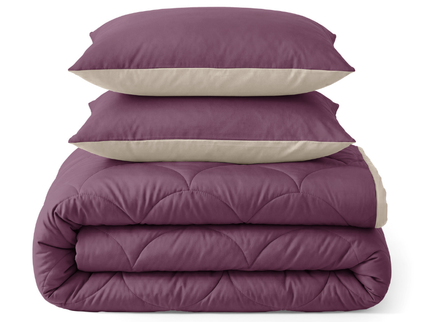 Lazy Zomerdekbed Zonder Overtrek - Double Face - Taupe/Rose