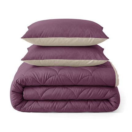 Lazy Zomerdekbed Zonder Overtrek - Double Face - Taupe/Rose
