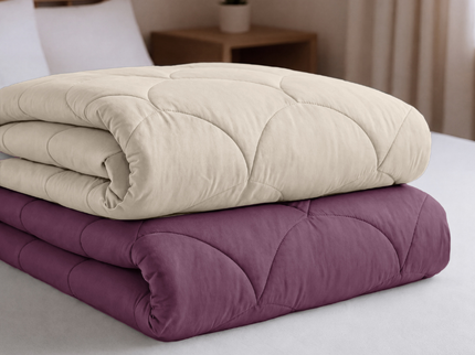 Lazy Zomerdekbed Zonder Overtrek - Double Face - Taupe/Rose