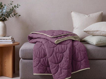 Lazy Zomerdekbed Zonder Overtrek - Double Face - Taupe/Rose