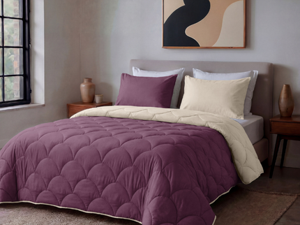 Lazy Zomerdekbed Zonder Overtrek - Double Face - Taupe/Rose