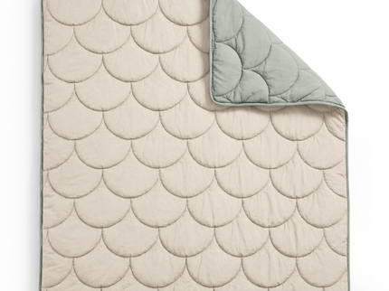 Lazy Zomerdekbed Zonder Overtrek - Double Face - Taupe/Groen