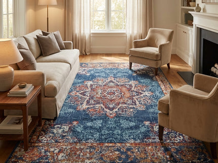 Vloerkleed Maderno - Blauw