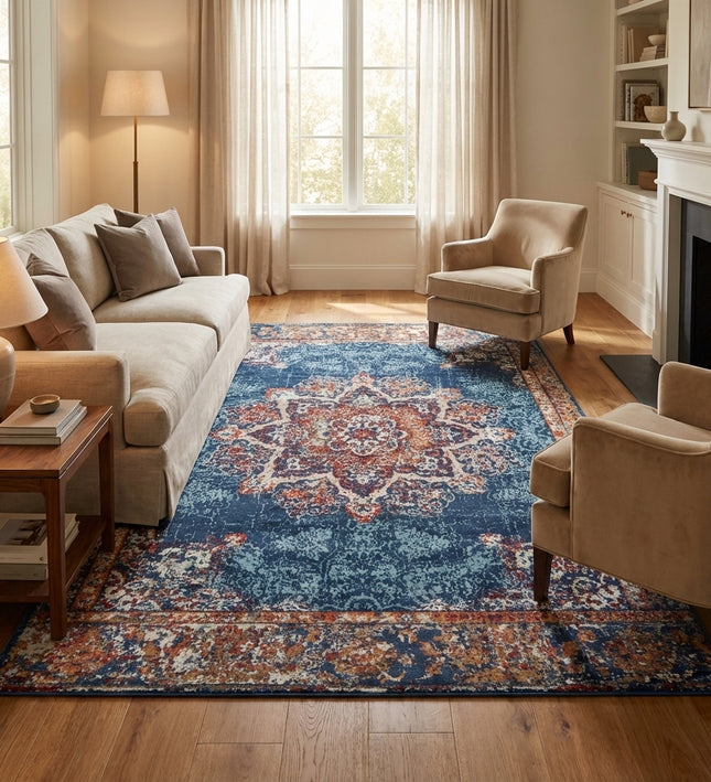 Vloerkleed Maderno - Blauw